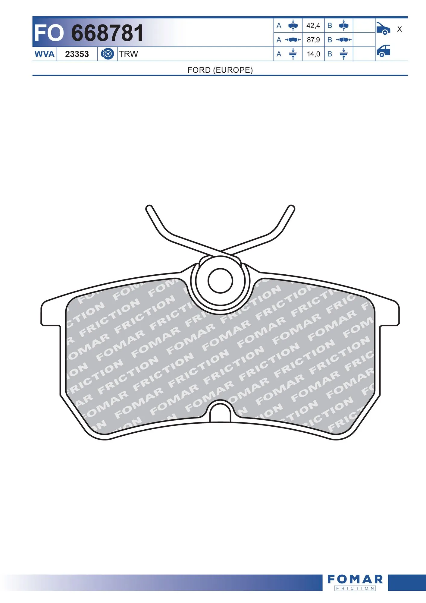Brake Pad Set, disc brake